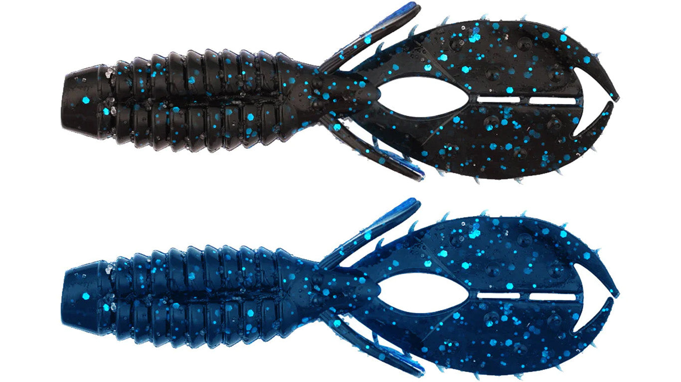 black and blue fishing lure 3" Creature Black Blue Flake / Electric Blue / 08