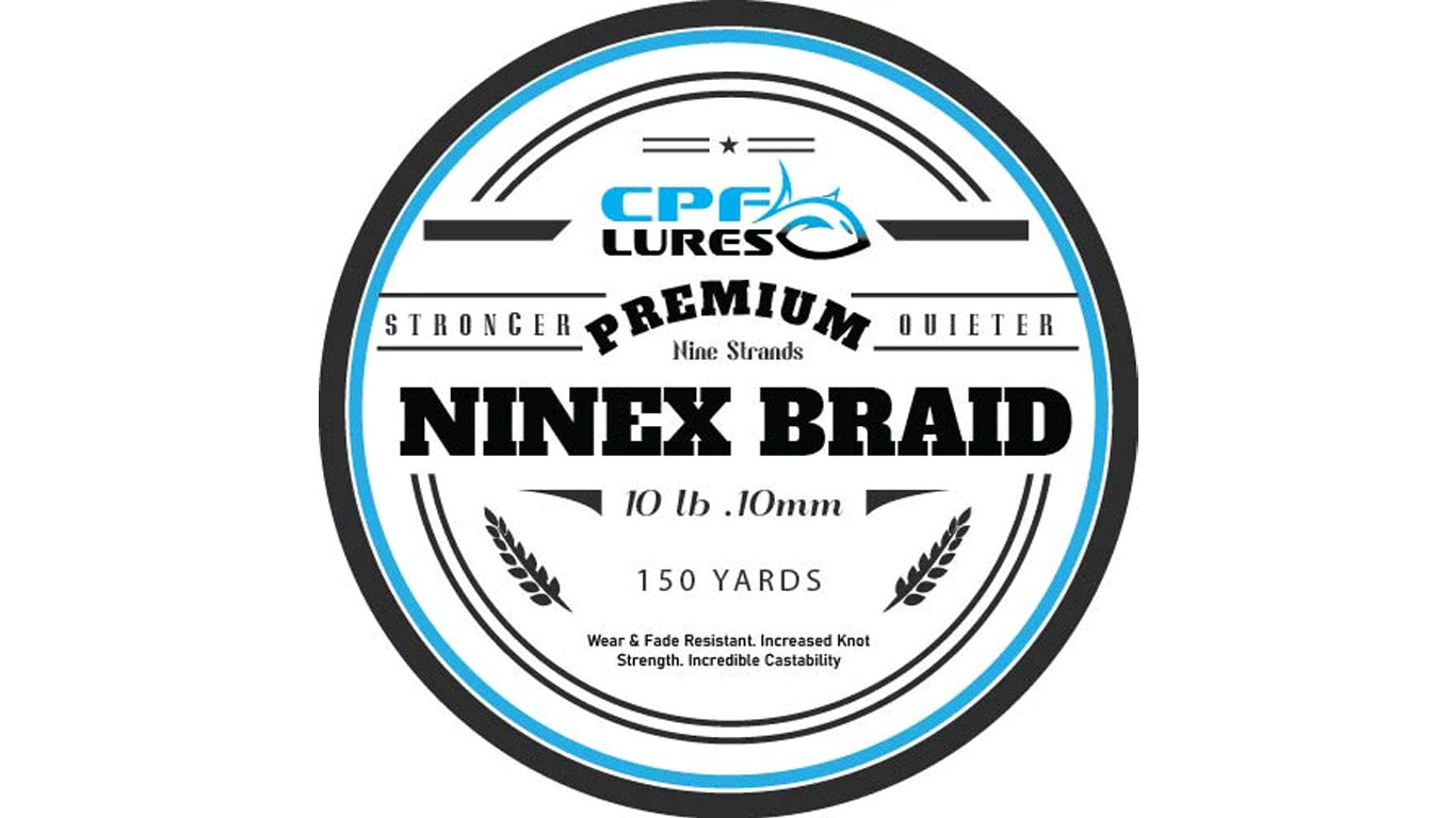 NINEX No Fade Braid - The Original 9 Strand No Fade Braid 10lb - 0.10mm / Black / 320 Yards
