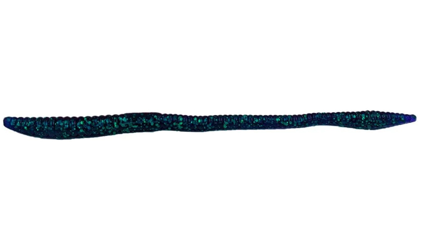 25-Pack 6" Finesse Worms - JUNEBUG Color, Salt & Scent, Bulk Bass Fishing Lures