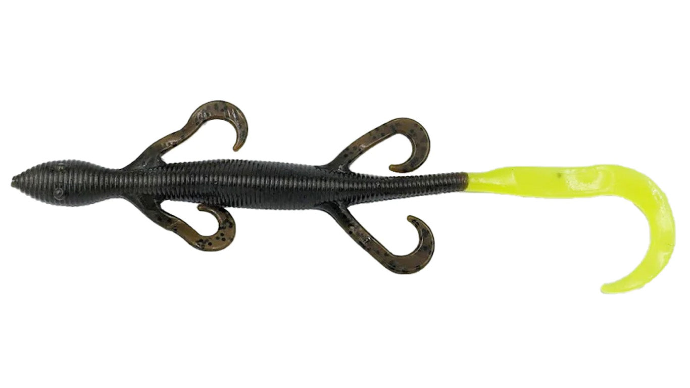 blue lizard with yellow tail zoom fishing lure LizardZ Zoom Magnum Lizard Creature Bait