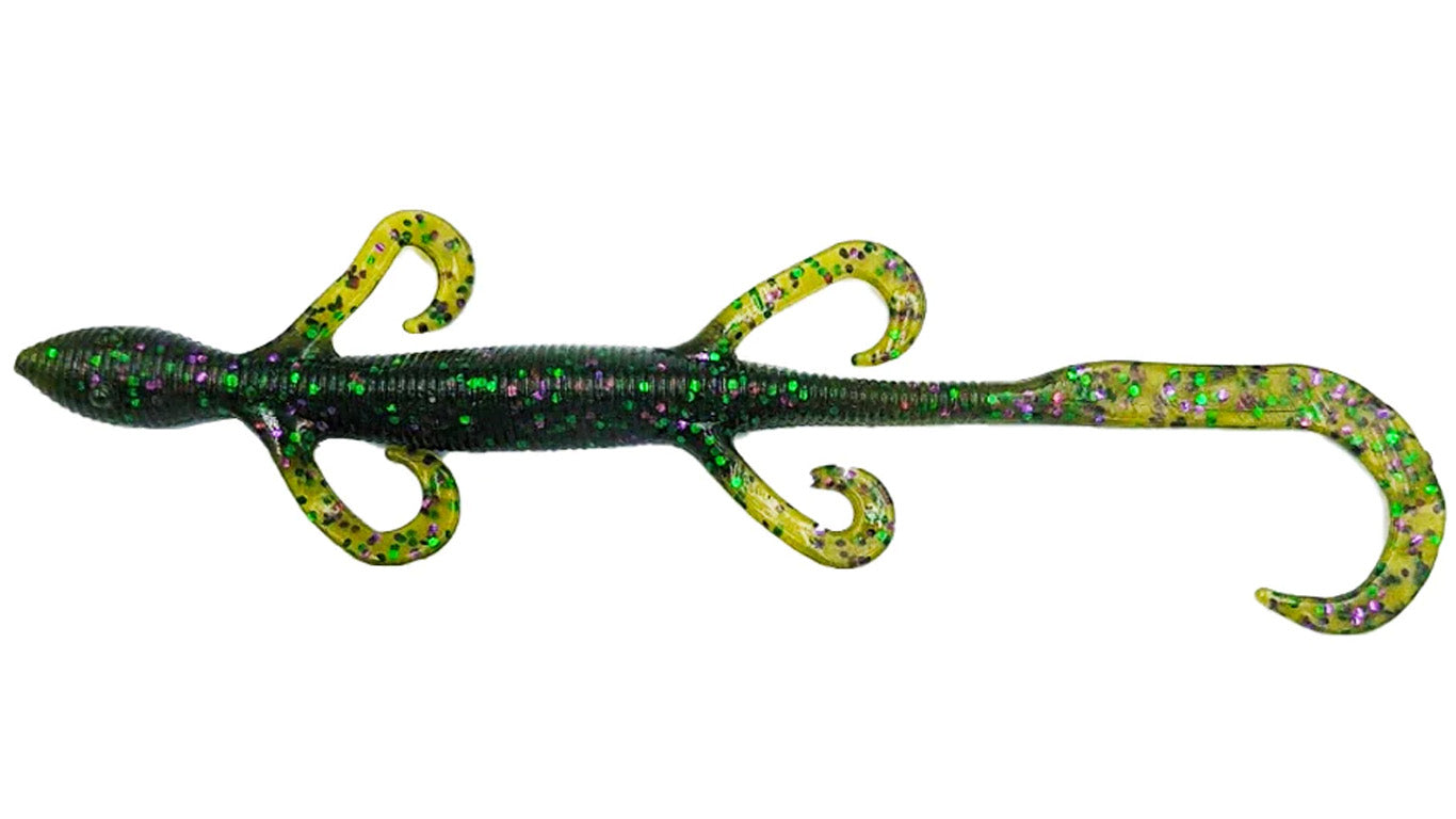 bass lizard lure LizardZ streamlined body that navigates vegetation with maximum efficiency Zoom 8" Magnum Lizard, Pumpkin