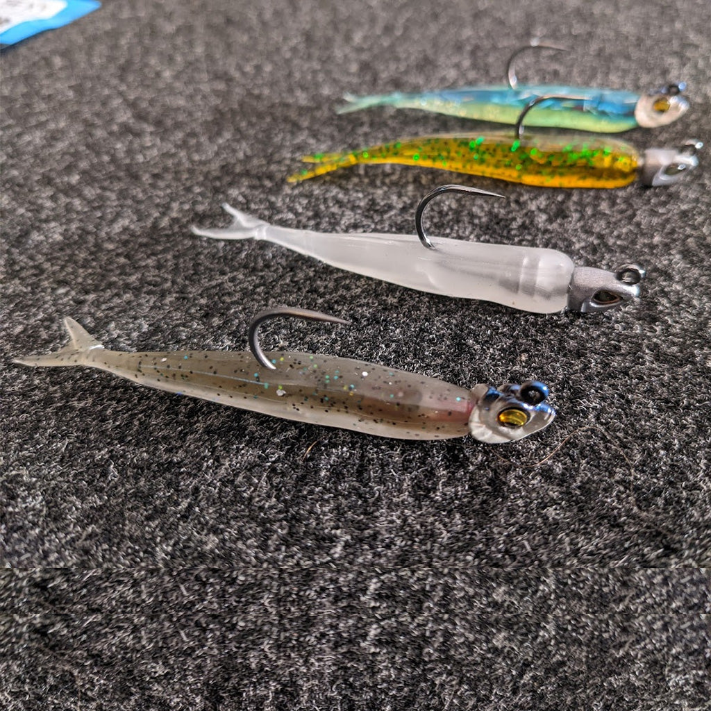 3 Ned Minnow - 10 Pack Ghost Shad / 10