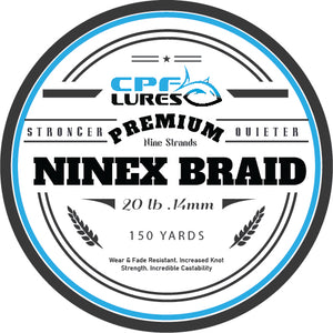 NINEX Braid 20lb 150 Yards Black