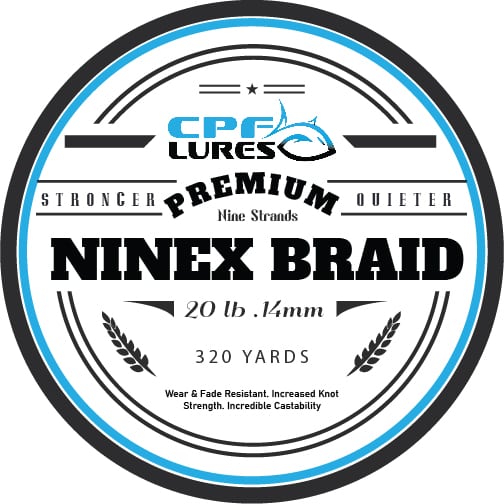NINEX No Fade Braid - The Original 9 Strand No Fade Braid 20lb - 0.14mm / Black / 320 Yards