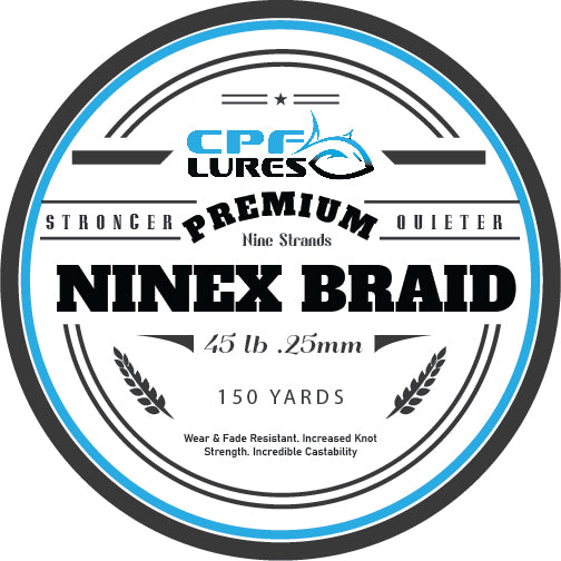 NINEX Braid 45lb 150 Yards Black 