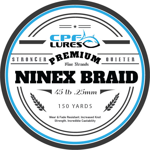 NINEX No Fade Braid - Original 9 Strand No Fade Braided Fishing Line 10lb
