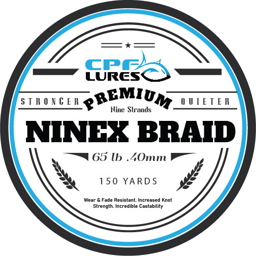 NINEX Braid 65lb 150 Yards Black 